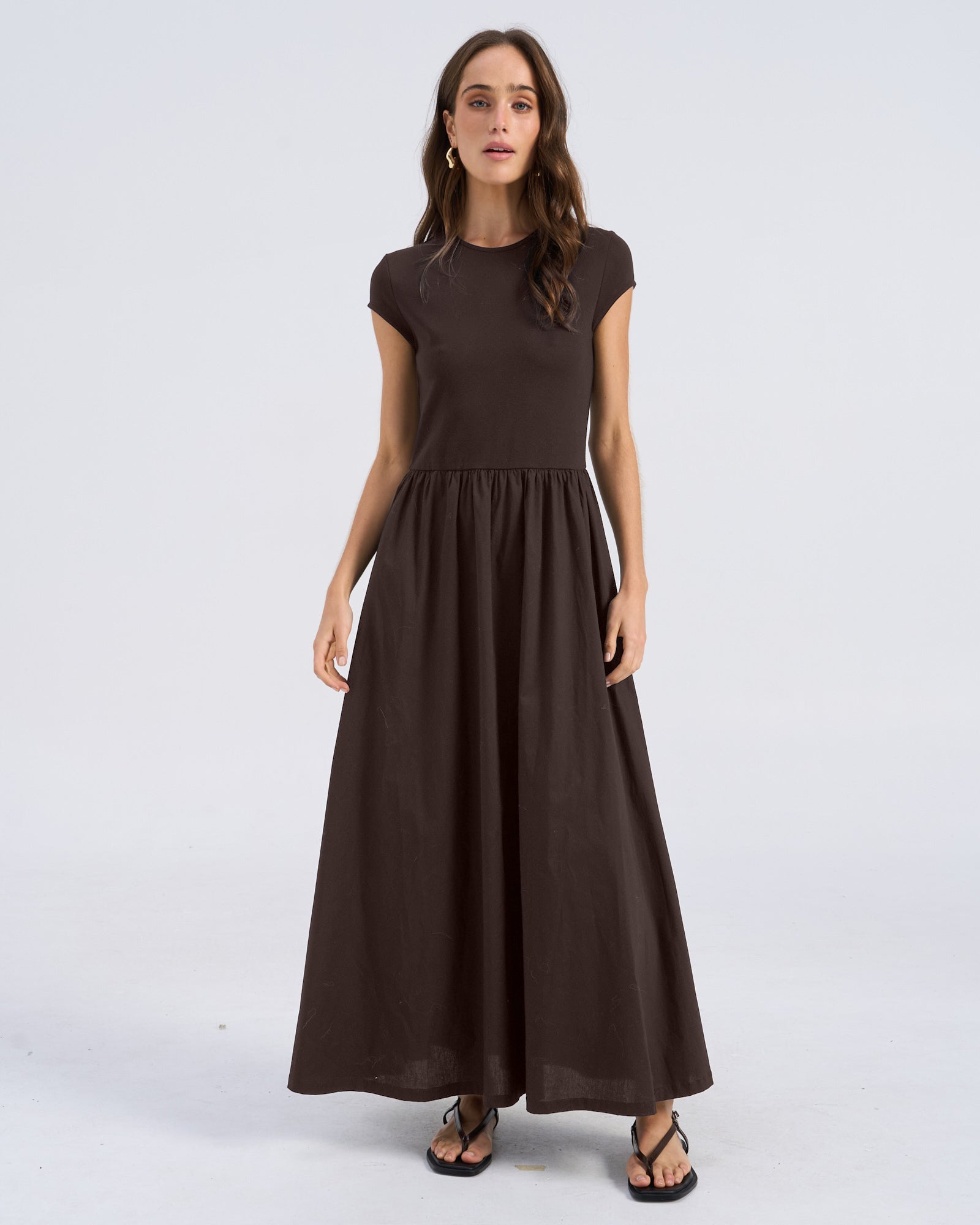 AWROSEMARY CAP SLEEVE MAXI DRESS